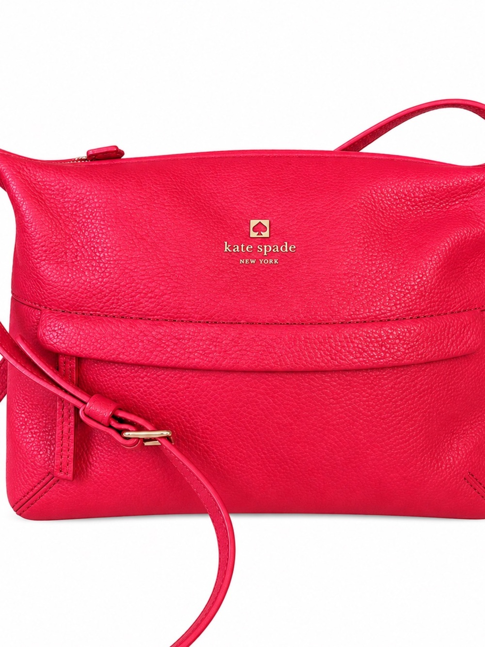kate spade Pebbled Leather Crossbody Bag in Red